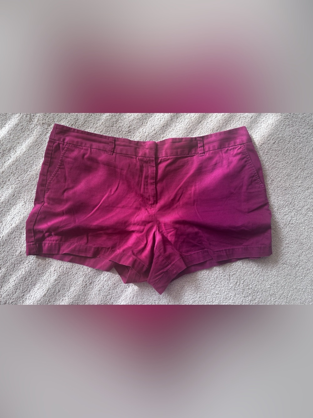 LOFT Magenta Chino Shorts
